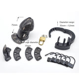 Transparent Plastic Chastity Cage with Adjustable Rings