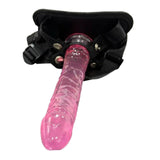 Pink Realistic Silicone Dildo With Strap Belt