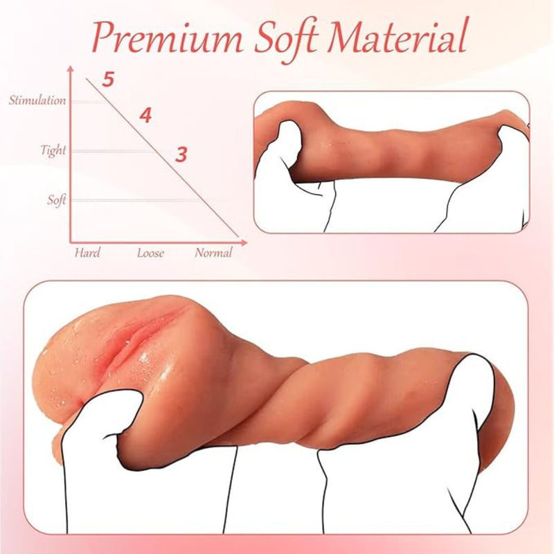 Realistic Pocket Pussy and Anal Masturbator